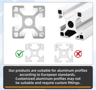 SnelShoppen aluminium profiel montage set 24 stuks 40x40 cm