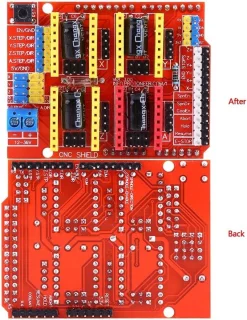 SnelShoppen - CNC Shield V3 Expansiebord + 4x A4988 Stappenmotor Driver, 3D Printer Kit voor Graveermachine en 3D Printer, 4-Assig, GRBL Compatibel
