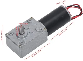 SnelShoppen DC24V versnellingsmotor CW CCW enkele as 5 RPM voor printer en telmachine