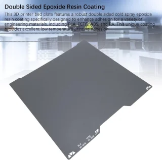 SnelShoppen - Flexibele Dubbelzijdige Koude Spray Epoxhars 3D Printer Bouwplaat 347 x 355 mm Geschikt voor PLA PETG ABS & PA Vervangingsplaat voor H2D