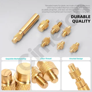 SnelShoppen - Heat-Set Insert Tips Draad Inserts voor 3D Printer Onderdelen - NO.4 - 10 Stuks - Duurzaam Materiaal - Ideaal voor Hobbyisten en Profess