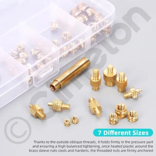 SnelShoppen - Heat-Set Insert Tips Draad Inserts voor 3D Printer Onderdelen - NO.4 - 10 Stuks - Duurzaam Materiaal - Ideaal voor Hobbyisten en Profess