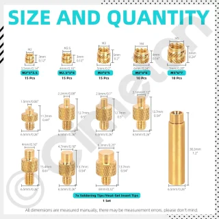 SnelShoppen - Heat-Set Insert Tips Draad Inserts voor 3D Printer Onderdelen - NO.4 - 10 Stuks - Duurzaam Materiaal - Ideaal voor Hobbyisten en Profess