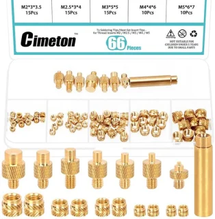SnelShoppen - Heat-Set Insert Tips Draad Inserts voor 3D Printer Onderdelen - NO.4 - 10 Stuks - Duurzaam Materiaal - Ideaal voor Hobbyisten en Profess