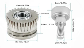 SnelShoppen metal extractor aandrijfwielkit voor K1, K1C en K1 Max