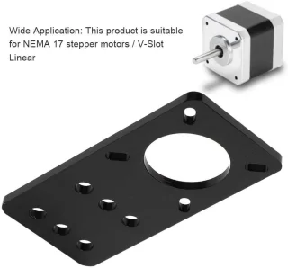 SnelShoppen NEMA 17 motorbevestigingsplaat voor V-slot lineair (zwart)