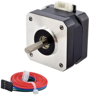 SnelShoppen - Nema 17 Stepper Motor 26 Ncm 1.2A Pancake Motor 30 mm Hoogte voor 3D Printer CNC - Hoogwaardige Stappenmotor, 1.8 Graad, Perfect voor Ho
