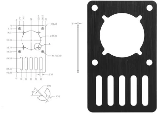 SnelShoppen NEMA23 motor bevestigingsplaat voor 3D-printer