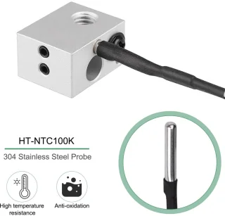 SnelShoppen NTC 100K 3D-printerthermistor voor E3D V6 hotend, 5 stuks