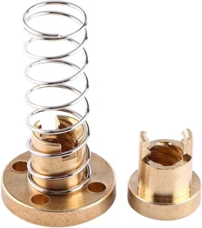 SnelShoppen T8 koper veernut voor 3D printer met ACME draad 8mm