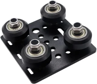 SnelShoppen - V Slot Gantry Plaat 3D Printer Accessoires, X-Axis Rollenplaten voor Ender 3/Pro, CR 10 3D Drucker, Stabiel, Duurzaam, 4 Stuks, Perfect