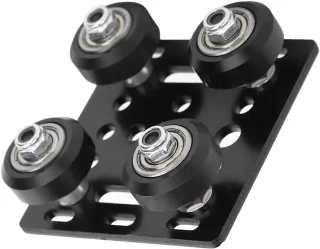 SnelShoppen - V Typery Plaat 2040 Aluminium Extrusie - Zwart - 3D Printer Accessoires - V-lock Wielen - EU Standaard 2020 - Compact en Duurzaam