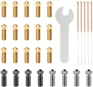 SnelShoppen - Volcano Düsenset 3D Druckerdüsen-Reinigingsset 23Pcs voor Artillery Anycubic 3D Printer Nozzle - Hoogwaardige Reinigingsgereedschap voor