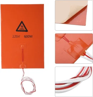 SnelShoppen - Warm Silicone Bed voor 3D Printer - 120W 200W 600W 750W - Hoge Temperatuur - Snelle Verwarming - Zelfklevend - Corrosiewerend - Energiez