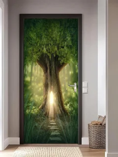 Solidchoice 3D muursticker boomhuis voor deurdecoratie