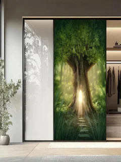 Solidchoice 3D muursticker boomhuis voor deurdecoratie