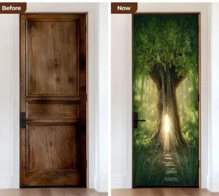 Solidchoice 3D muursticker boomhuis voor deurdecoratie