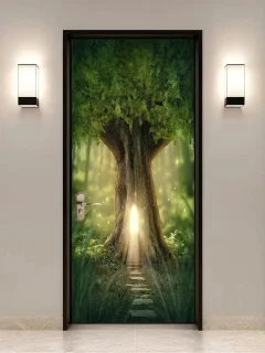 Solidchoice 3D muursticker boomhuis voor deurdecoratie
