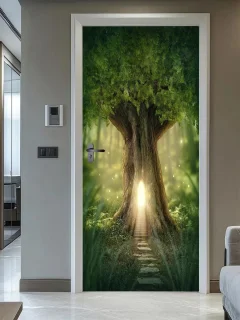 Solidchoice 3D muursticker boomhuis voor deurdecoratie