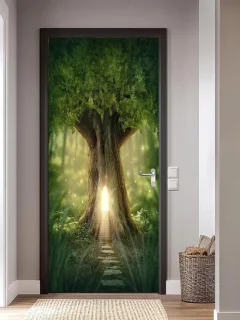 Solidchoice 3D muursticker boomhuis voor deurdecoratie