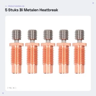 Solidchoice heatbreak 5 stuks bi-metalen keel