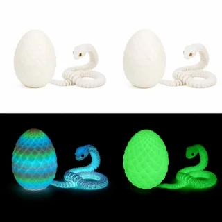 SolidKeus 3D-geprint slangenspeelgoed met nachtlampje 30cm