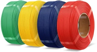 SolidKeus PLA Plus navulling rood, blauw, geel en groen 1 kg
