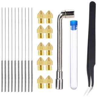 Spuitmonden set van 10, 0,4 mm messing