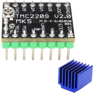 Stappenmotor driver TMC2209 met warmtesink voor 3D-printers
