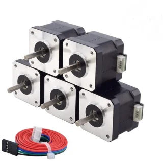 Stappenmotor Nema 17 bipolair, 5 stuks