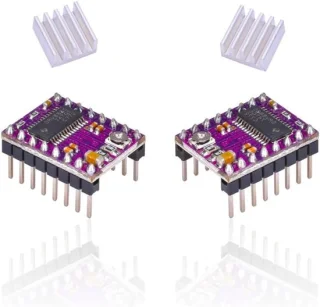 Stepper motor driver module 3 stuks met koellichaam