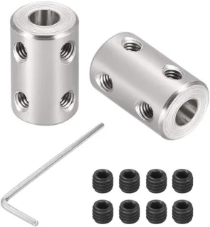 Stijve koppeling 12 mm, 2 stuks, 45# staal