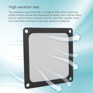 Stofgaasfilter voor PC-behuizing 80x80 mm - 5 stuks