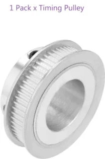 Synchroonpoelie 60T, aluminium (verzilverd), boring 20 mm, 6 mm bandbreedte - 1 stuk