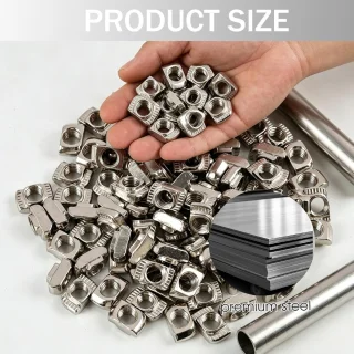 T-nuts M5 hamerkop - aluminium profiel 2020 - 100 stuks - ShopVlot