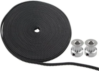 Tandwiel 16 tanden - GT2 rubberen open riem - 5 m vervangingskit - accessoire voor 3D-printer - tandriem