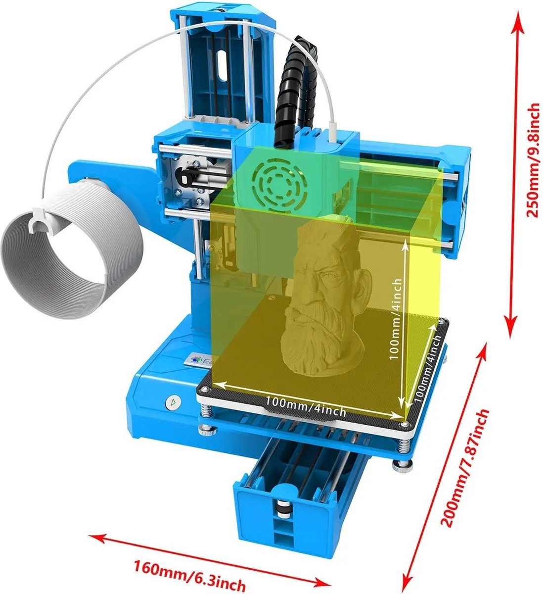 T&L Store 3D Printer 100x100x100mm Blauw