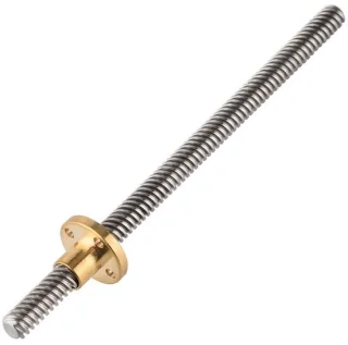 Universeel T8 trapeziumspindel set 150 mm met T8-moer