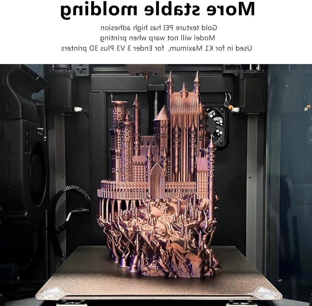 De VD WEIDE ENTERPRISE PEI-blad 310x315mm voor Ender 3 S1 Plus V3 Plus in één oogopslag