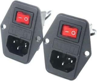 Vemera 3D-printeraccessoires, 2 stuks – bootvormige netschakelaars, 2/3 voet