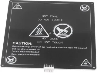 Verwarmd bed voor 3D-printer 220 x 220 mm van aluminium