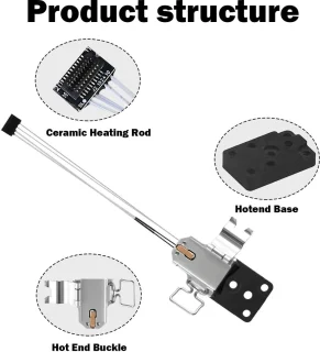 Verwarmingsmontageset voor A1 mini met thermistor en hitte-isolerende basis
