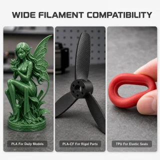 Volledig metalen geïntegreerde 3D-printer-hotend-montage met 0,2 mm mondstuk