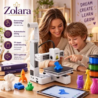Zolara Mini 3D-printer voor kinderen en beginners