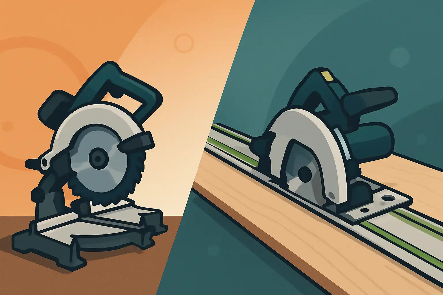 Afkortzaag of zaag met geleiderail: welke kies je voor grote platen en precisiewerk?