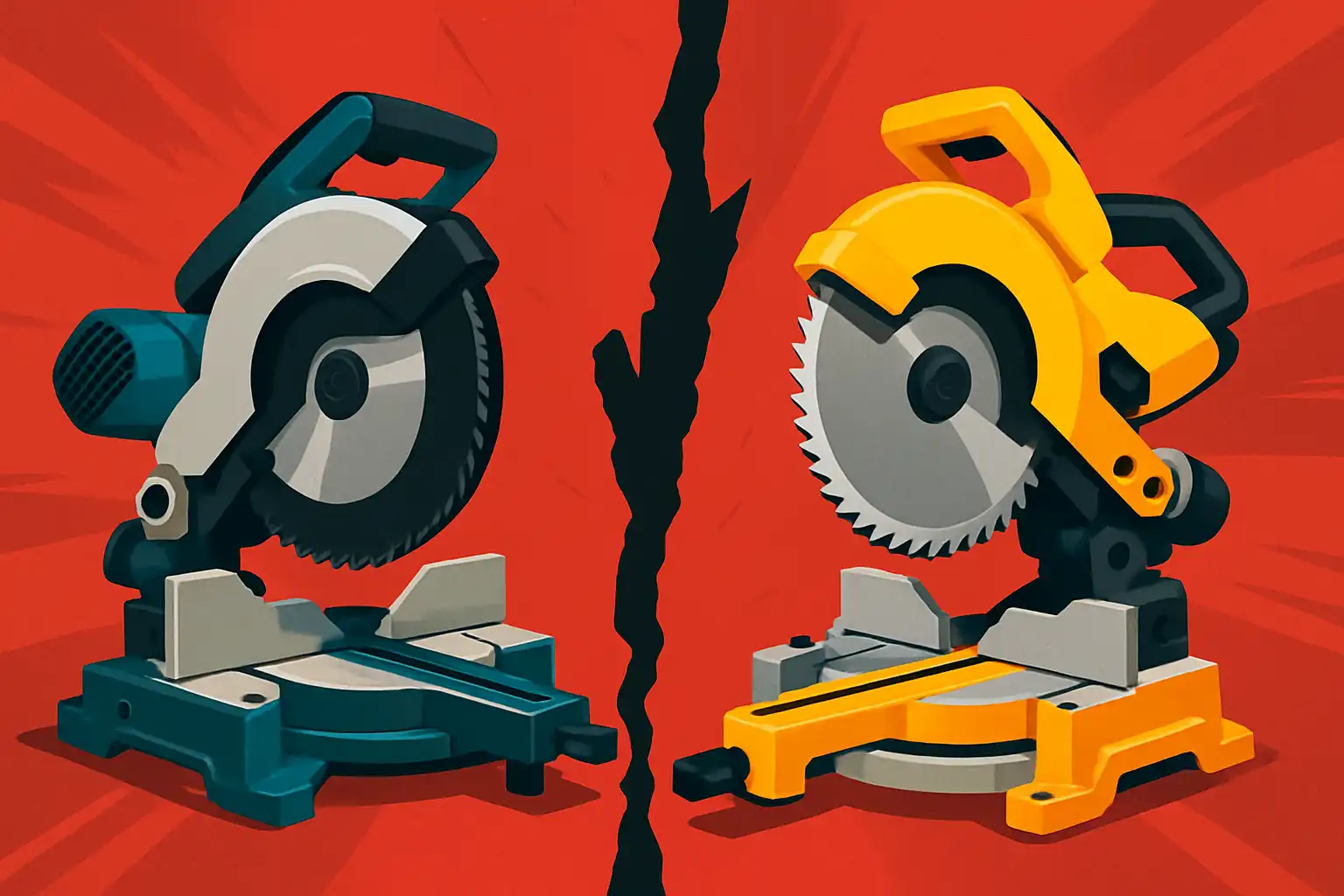 Strijd der giganten: welke afkortzaag past bij jou – Makita of DeWalt?