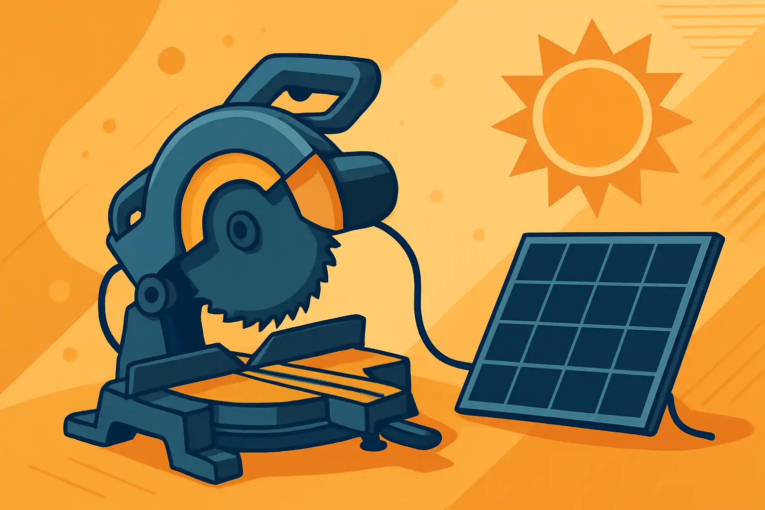 Zaag op zonne-energie: zo voed je je afkortzaag zonnig, stil en betrouwbaar