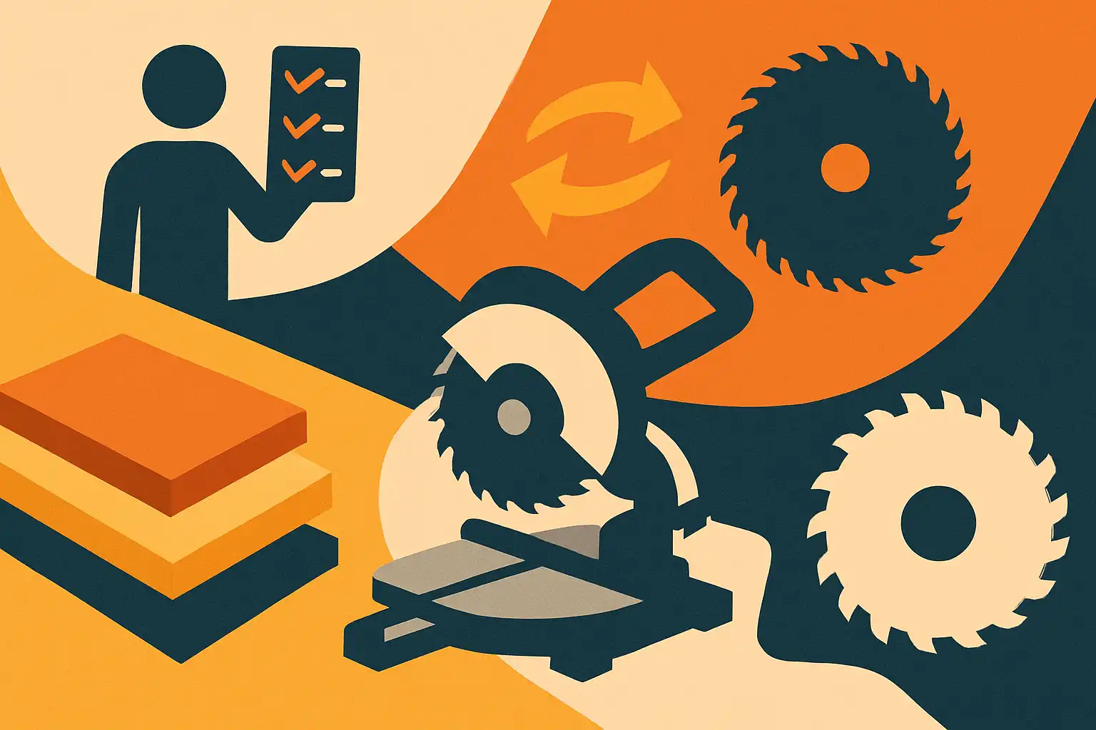 Zo plan je de perfecte zaagdag: efficiënt wisselen tussen materialen, bladen en taken