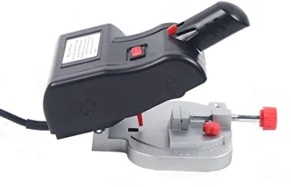 Mini-afkortzaag - compacte tafelcirkelzaag voor hout en metaal, instelbaar van 0 tot 45 graden