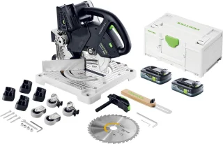 Festool SYMC 70 EB-Basic SYMMETRIC accu-freeszaag 36 V ( 2 x 18 V ) 216 mm + 2x accu 4.0 Ah + Systainer - zonder oplader